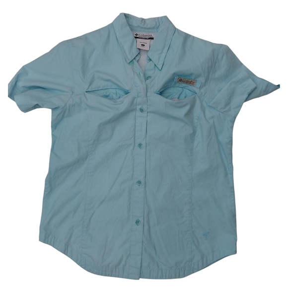 Columbia Women's Short Sleeve Button Down Shirt - Picture 3 of 6
